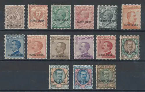 1925 Oltre Giuba, Briefmarken Italien überdruckt, Nr. 1/15 - MNH**