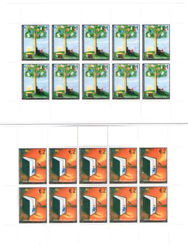 2010 EUROPA CEPT, Kosovo, 2 Kleinblätter à 10 Kinderbücher, postfrisch**