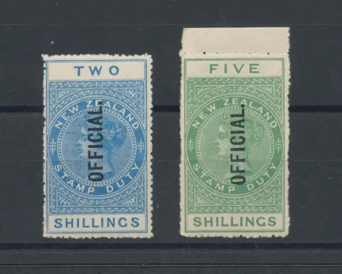 1913-25 NEW ZEALAND, SG Nr. O82/O83, Fiscali Soprastampa Official, MH*