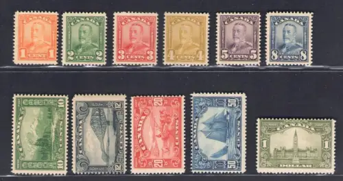 1928-29 Kanada - Stanley Gibbons Nr. 275/85 - 11 Werte - postfrisch **