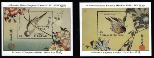 1989 Barbuda, Fauna, Vögel - Yvert-Blätter Nr. 140/41 - postfrisch**