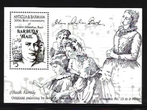 1986 Barbuda, J.S. Bach - Yvert Bogen Nr. 97 - postfrisch **