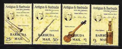 1986 Barbuda, J.S. Bach - Yvert n. 797/800 - postfrisch**