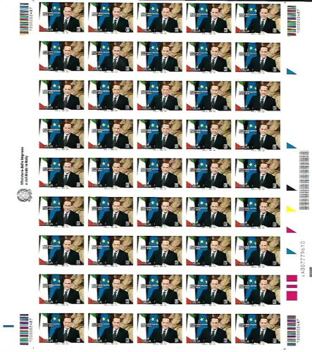 2024 Italien - Silvio Berlusconi, Bogen 45 Werte - postfrisch **