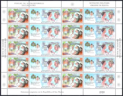 2006 Smom, 10er Kleinbogen, Gemeinschaftsausgabe mit San Marino - postfrisch **