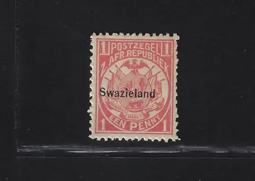 1889-90 Swasiland - Swazieland Overprint, Stanley Gibbons No.1 - MLH*