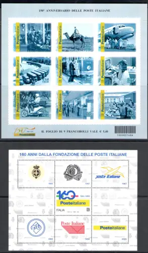 2012 - 2022 Italien - Republik, 150 +160 Fondazione Poste Italiane Con Errore - MNH **