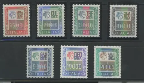 1978-87 Italien - Republik, Hohe Werte, Syrakus 7 Werte in Lire - postfrisch **