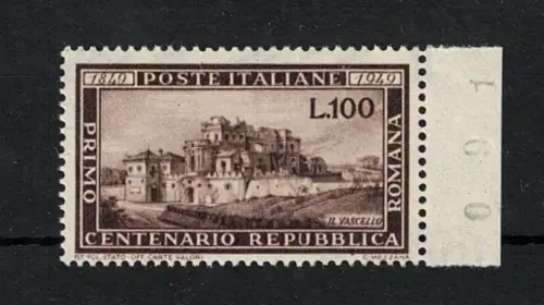 1949 Italien - Republik, Römische Republik Nr. 600, zentriert postfrisch **