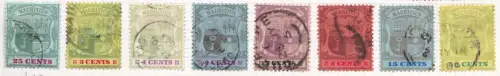 1900-05 MAURITIUS, SG Nr. 138/152 14 Werte GEBRAUCHT