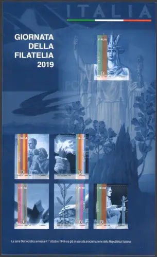 2019 REPUBLIK Tag der Philatelie Bogen 6 Werte postfrisch MNH **