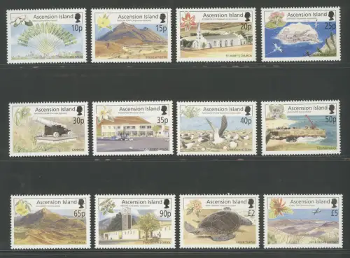 2002 ASCENSION, Yvert Nr. 803-14 - Flora und Fauna - 12 Werte - postfrisch **