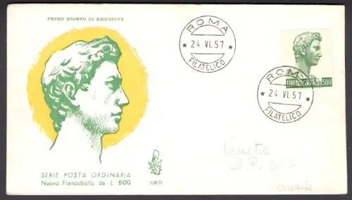 1957 REPUBLIK, VENETIEN # 126/de San Giorgio Lire 500 NICHT GEREIST