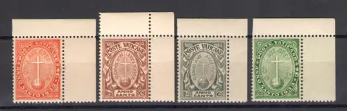 1933 Vatikan, Heiliges Jahr Bogenwinkel Nr. 15/18, 4 Werte postfrisch **