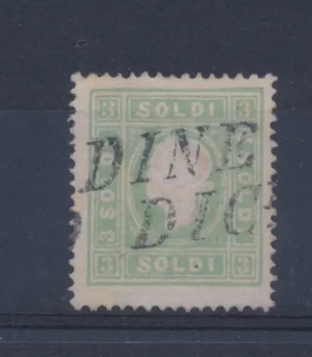 1862 LOMBARDO VENETO, Nr. 35 - 3 gelbes grünes Geld gezähnt 15, gebraucht - gebraucht