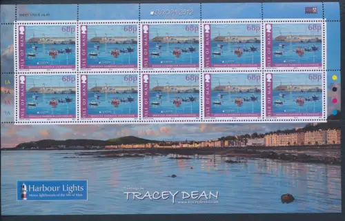 2012 EUROPA CEPT, Man, Kleinbogen mit 20 Werten, Tourismus, postfrisch **