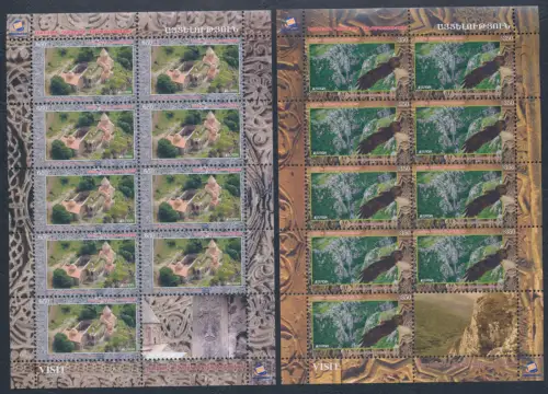 2012 EUROPA CEPT, Berg-Karabach, 1 Kleinbogen mit 9 Serien + 1 Anhang, Tourismus, postfrisch **