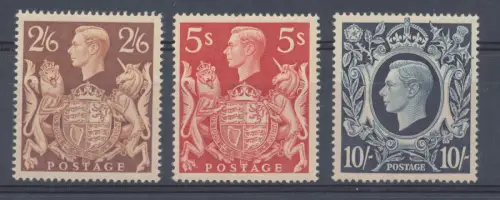 1939 Großbritannien, Georg VI., # 224/226, 3 Werte, postfrisch**
