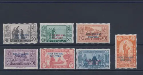 1931 ÄGÄIS, Sant' Antonio, n. 37/43, 7 Werte, postfrisch**