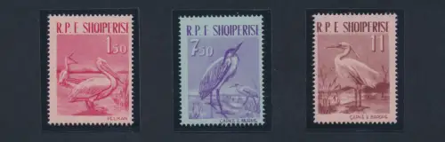 1961 ALBANIEN, Fauna - Vögel, Nr. 630/32 - postfrisch**