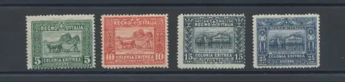 1910-14 ERITREA, Afrikanische Subjekte, Nr. 34/37, 4 Werte Diskrete Zentrierung, postfrisch**
