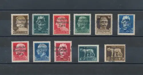 1943 ZARA, Deutsche Besetzung - postfrisch ** Sorani Zertifikat + Raybaudi Signaturen