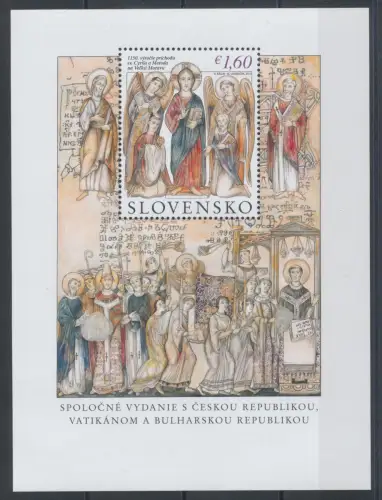 2013 Slowakei - St. Kyrill und Method - Bogen Nr. 79 - Gemeinschaftsausgabe, postfrisch **