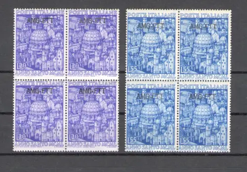 1950 TRIEST A - Nr. 73-74, Anno Santo, MNH ** Quartina