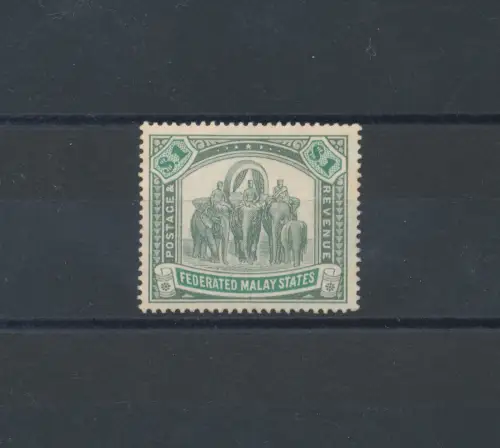 1904 Federation Malaya States - SG Nr. 48, 1 $ grau grün und grün, MLH*