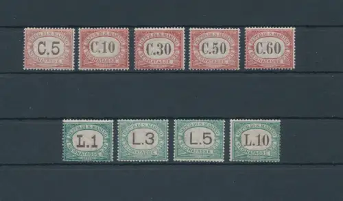 1924 SAN MARINO, Segnatasse, Nr. 10/18 - MNH** - Blond Zertifikat