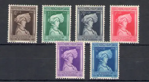 1936 Luxemburg - Caritas Pro Kindheit - Nr. 288/93, Serie mit 6 Werten, postfrisch**