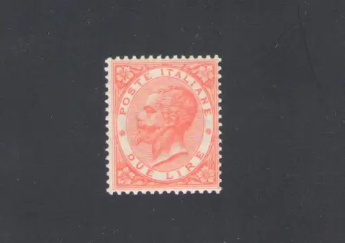 1863 Königreich Italien, 2 Lire hellscharlachrot, Nr. L 22, Auflage De La Rue, MNH** - Signiert Massimo De Simoni - Stammt aus geteiltem Viertel