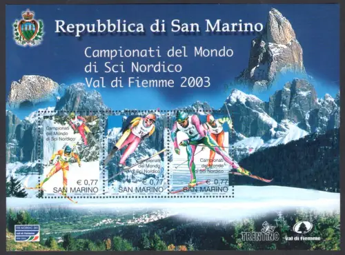 2003 San Marino, Nordische Ski-Weltmeisterschaft - Val di Fiemme, BF 79 - POSTFRISCH **
