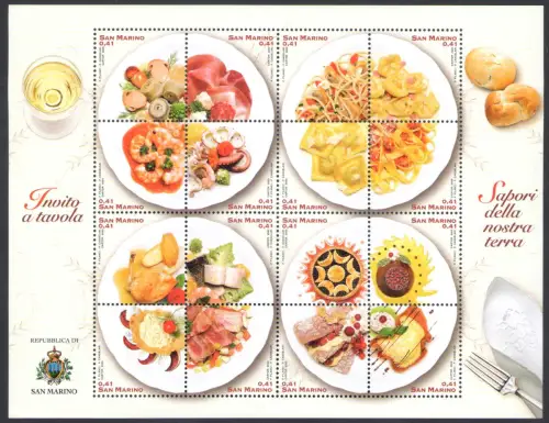2003 San Marino, I Sapori della Nostra Terra - La Cucina, BF 80 - MNH **
