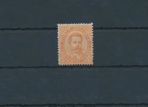 1879 Italien - Königreich, Nr. 39, Bildnis Umberto I, Centesimi 20 Orange, MNH ** - Zertifikat Raybaudi + Diena