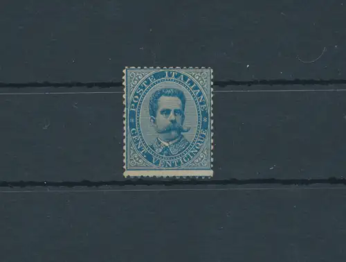 1879 Italien - Königreich, Nr. 40, Umberto I - 25 Cent hellblau, postfrisch** - Raybaudi Zertifikat