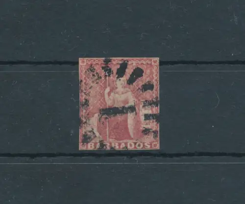 1852- 55 BARBADOS, Stanley Gibbons Nr. 5, bräunlich rot, gebraucht