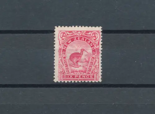 1907-08 NEW ZEALAND - Stanley Gibbons Nr. 384 - 6 d. carmine-pink - MLH*