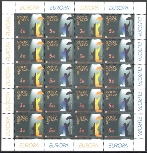 2002 EUROPA CEPT Kroatien Nr. 1 Kleinbogen - postfrisch **