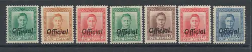 1938-51 NEUSEELAND - Stanley Gibbons Nr. O134/O140 - Offizielle Briefmarken - MNH** - MH*