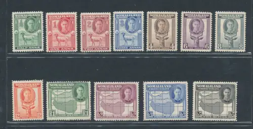 1942 Somaliland - Bildnis Georg VI., Stanley Gibbons Nr. 105/116 - 12 Werte - postfrisch**