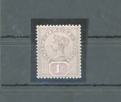 1889-91 JAMAIKA - Queen Victoria - Stanley Gibbons Nr. 27 - 1d. lila und lila - Wasserzeichen Krone CA - POSTFRISCH**