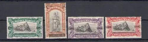 1924 SAN MARINO, Pro Combattenti überdruckt, Nr. 103-06 - 4 Werte - postfrisch **
