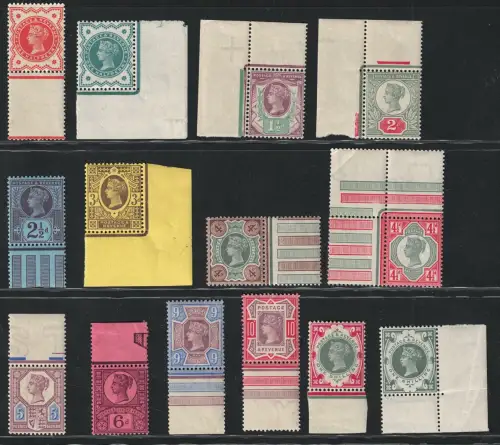 1897-1892 Großbritannien, # 91/104, Queen Victoria Jubiläum, postfrisch **