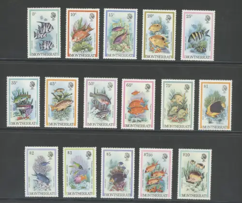 1981 Montserrat, Mi.Nr. 445I - 460I - Fische - Serie mit 16 Werten - postfrisch **