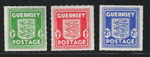 1941-44 Guernsey, Deutsche Besetzung, #1/3, postfrisch**
