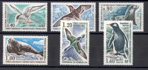 1976 Taaf , Fauna - Yvert n. 55/60 - 6 Werte - postfrisch**