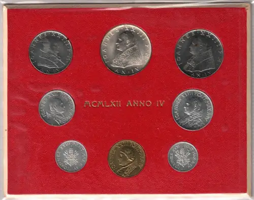 1962 Vatikan, Johannes XXIII., Jahr IV, kompletter Jahrgang FDC