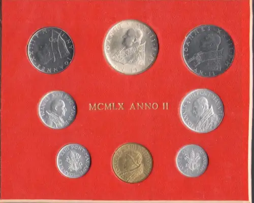 1960 Vatikan, Johannes XXIII., Jahr II, kompletter Jahrgang FDC