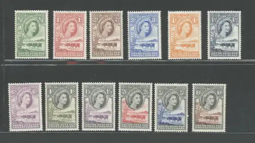 1955 Bechuanaland Protectorate, Stanley Gibbons n. 143-53, MNH **